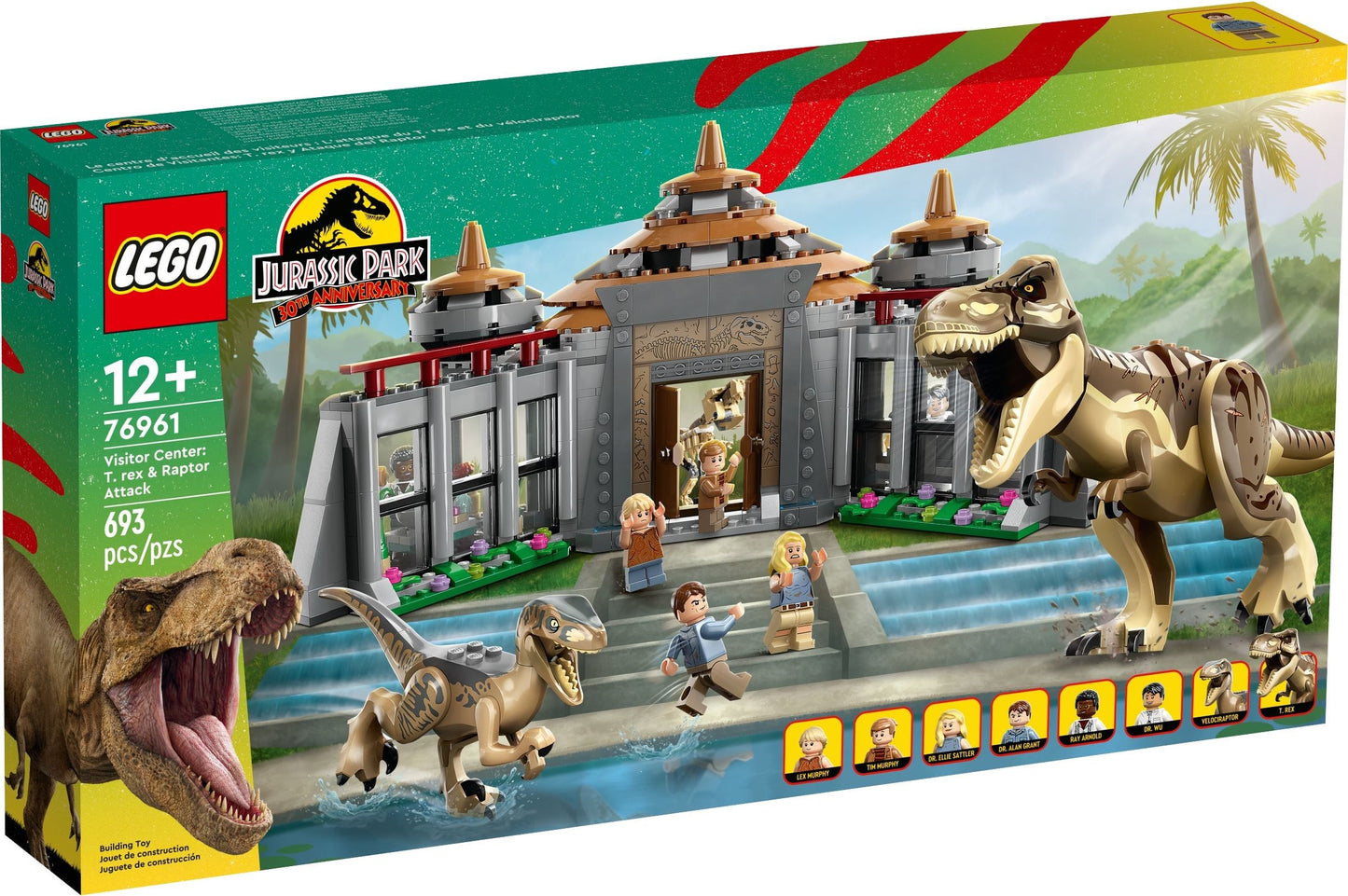 Jurassic Park Visitor Center: T-Rex & Raptor Attack - 76961