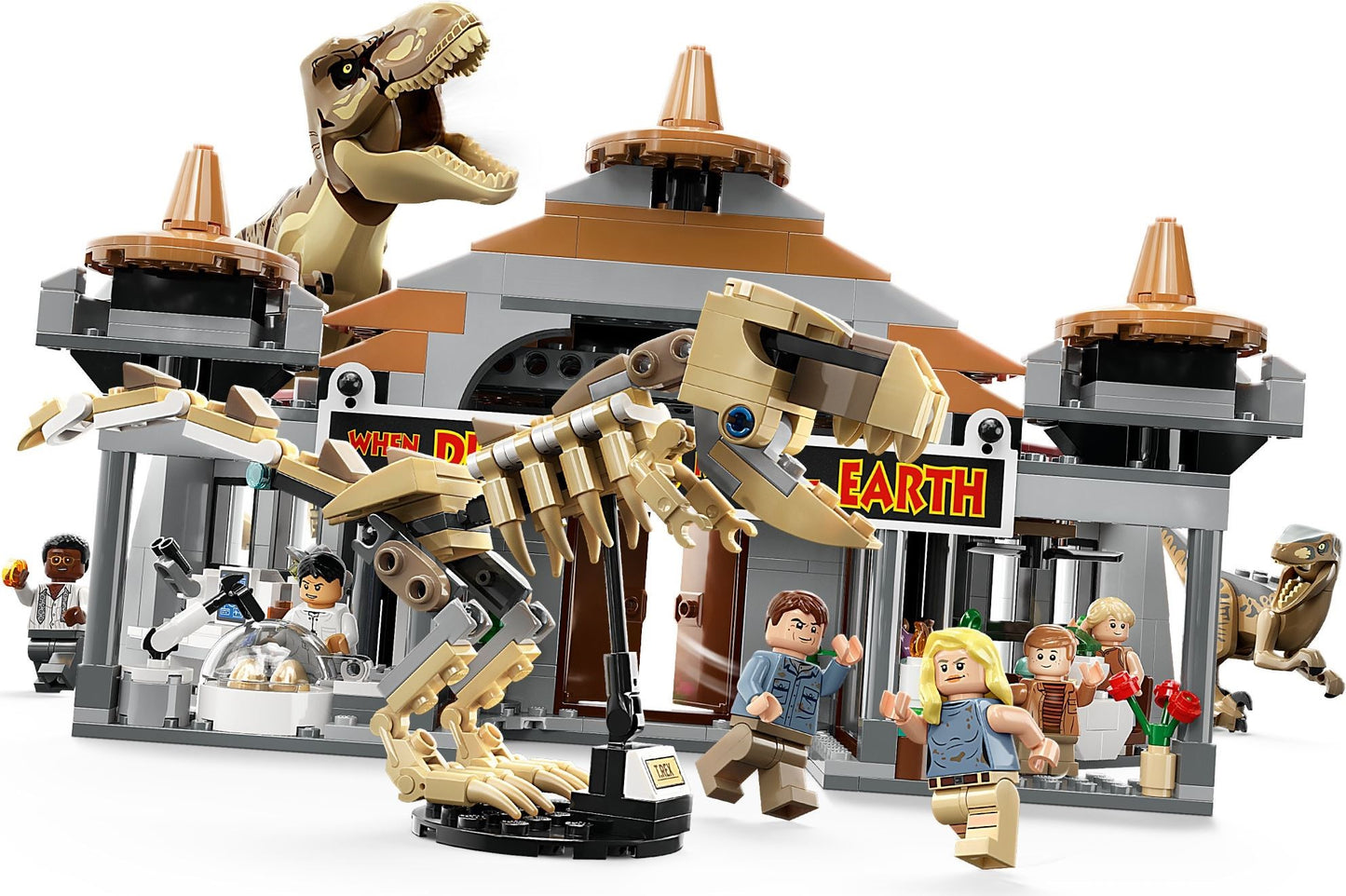 Jurassic Park Visitor Center: T-Rex & Raptor Attack - 76961